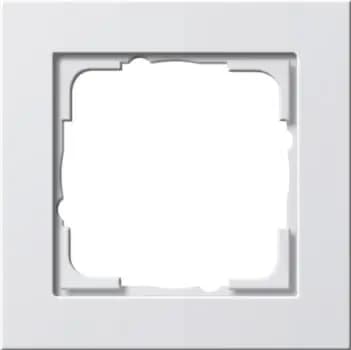 Gira 021122, 1-gang cover frame Gira E2 pure white m