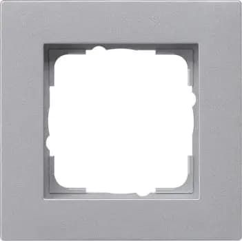 Gira 0211255, flat 1-gang cover frame Gira E2 F, aluminum
