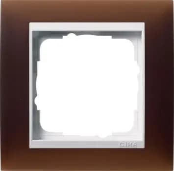 Gira 0211331, 1‑gang cover frame (intermediate) RW, Gira Event Opak, dark brown