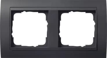 Gira 021208, 2-gang cover frame (intermediate) AN Gira Event Anthracite