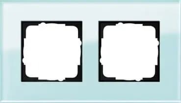 Gira 021218, 2-gang cover frame Gira Esprit G Mint