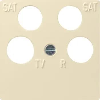 Gira 025901, central plate 4-fold accessory, cream white