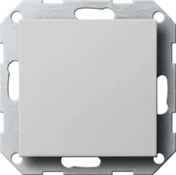 Gira 0268015 System 55 gray matte blank cover with mounting ring