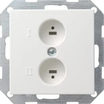 Gira 040203, stereo speaker socket System 55 pure white