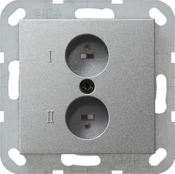 Gira 040226, Stereo speaker socket, System 55 F, Aluminium