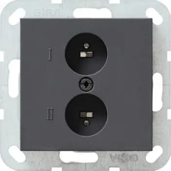 Gira 040228, stereo speaker socket System 55, anthracite