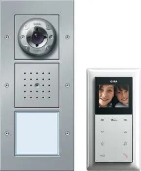 Gira 049545, single-family home package, video door intercom F, aluminum