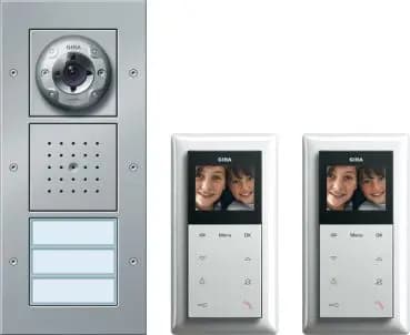 Gira 049546, ZFH package video door intercom F aluminum