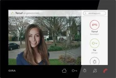 Gira 1209005, Video apartment station AP 7 for door communication, black matt