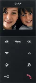 Gira 1239005, Apartment video surface-mounted station AP Plus System 55, Black matte