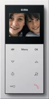 Gira 1239112, Apartment Video Station AP Plus with Large-Area Switch, Pure White