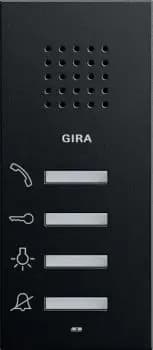 Gira 1250005, Apartment intercom station AP System 55 Black matt