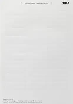 Gira 145000: label sheets 60.7 x 11.8 mm (accessory)