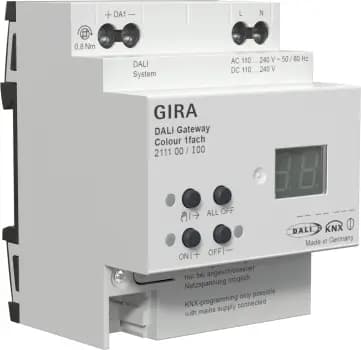 Gira 211100 DALI Gateway Color 1f REG KNX Secure