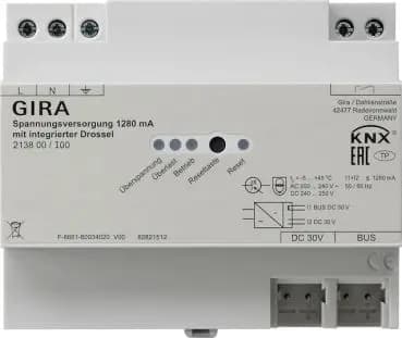 Gira 213800, 1280 mA power supply with choke OneKNX REG