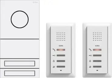 Gira 2407902, ZFH package Audio System 106, Traffic white (lacquered)