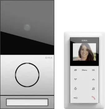 Gira 2416000, Single-family home package Video System 106, stainless steel