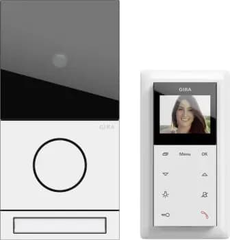 Gira 2416902, Single-family home package Video System 106, Traffic white (lacquered)