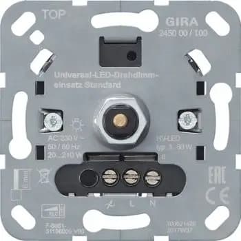 Gira 245000,S3000 Uni-LED rotary dimmer insert, standard insert