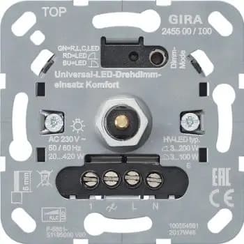 Gira 245500,S3000 Uni-LED rotary dimmer insert (Comfort)