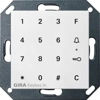Gira 260527, Gira Keyless In coded keypad System 55 pure white matt