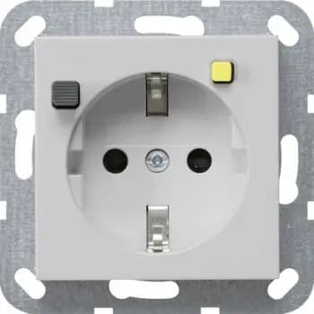 Gira 2677015 RCD-protected socket outlet 30 mA SH System 55 grey matt