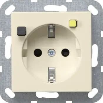 Gira 267701 RCD-protected socket 30 mA SH System 55 cream white