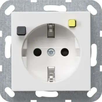 Gira 267727 RCD-protected socket outlet 30 mA SH System 55 Pure white m