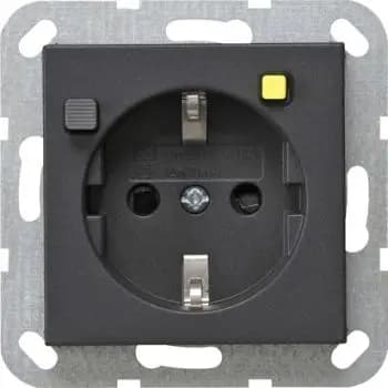 Gira 267728 RCD safety socket 30 mA SH System 55 Anthracite