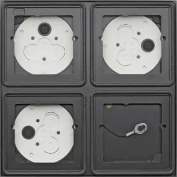 Gira 5508910, surface-mounted enclosure 2 x 2-gang System 106 Anthracite