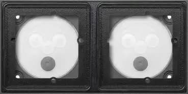 Gira 551200, flush-mounted housing, 2-gang, System 106