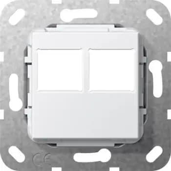 Gira 562903, MJ 2f LexCom socket cover pure white