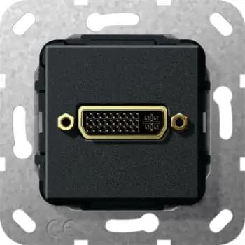 Gira 564410, DVI (24+5) complete insert, matt black