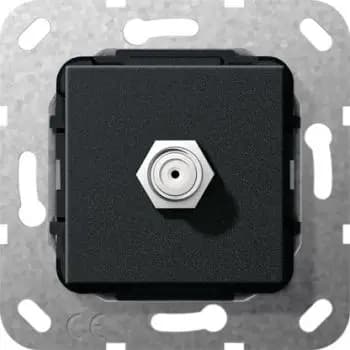 Gira 565010, SAT-F socket complete insert, black m