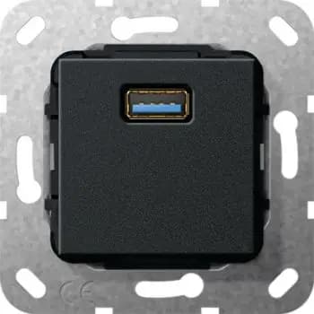 Gira 568310, USB 3.0 A K-pigtail module, black matt