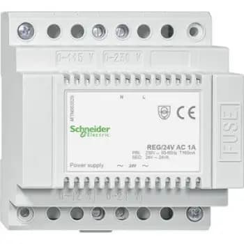 Schneider MTN663529, power supply REG, AC 24 V/1 A, light gray