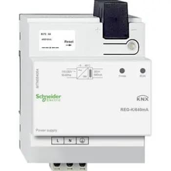 Schneider MTN684064, KNX power supply REG-K/640 mA, light gray