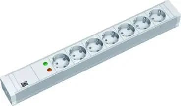 Bachmann 333.604 19" PVC 7-way Schuko power strip (without switch) (333.604)