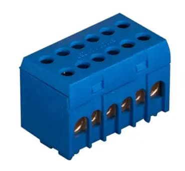 Pollmann N8+4 blue neutral terminal block (2020239)