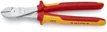Knipex 250 mm chrome-plated, insulated VDE 1000V high-leverage diagonal cutter (74 06 250)