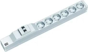 Bachmann 333.412 19-inch 1U 6-outlet power strip with MCB 16A 2-pole B (333.412)