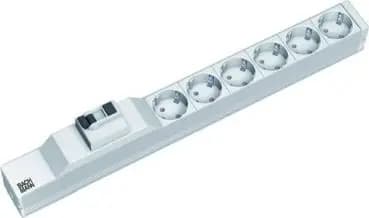 Bachmann 333.411 19-inch 1U 6-socket RCD 16A 30mA power strip (333.411)