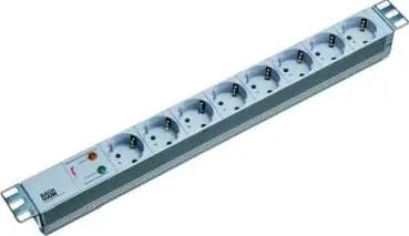Bachmann 333.404 19-inch 1U 8-socket UESS power strip without switch (333.404)