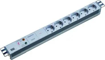 Bachmann 333.402 19-inch 1U 6-way GVS rack-mount power strip without switch (333.402)