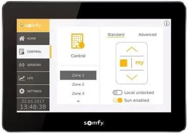 Somfy animeo IB+ TouchBuco control unit for 4 zones (1860254)