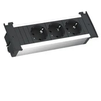 Bachmann KAPSA 3x Schuko power strip, 2 m cable, black (927.000)