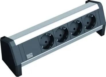 Bachmann 339.1000 DESK 4x SCHUKO 3.0 m hardwired socket terminal strip (339.1000)