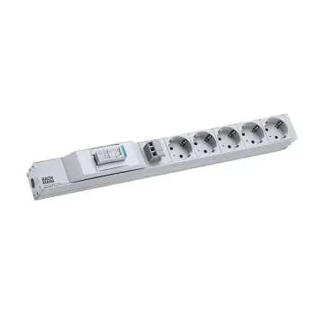 Bachmann 19 1HE 6xCEE7/3 1xÜSS 2.0 m power strip (800.2949)