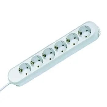 Bachmann 381.247K 6-way white tabletop power outlet with 1.5 m supply cable (381.247K)
