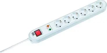 Bachmann 381.2501K 6-socket white tabletop power outlet (381.2501K)